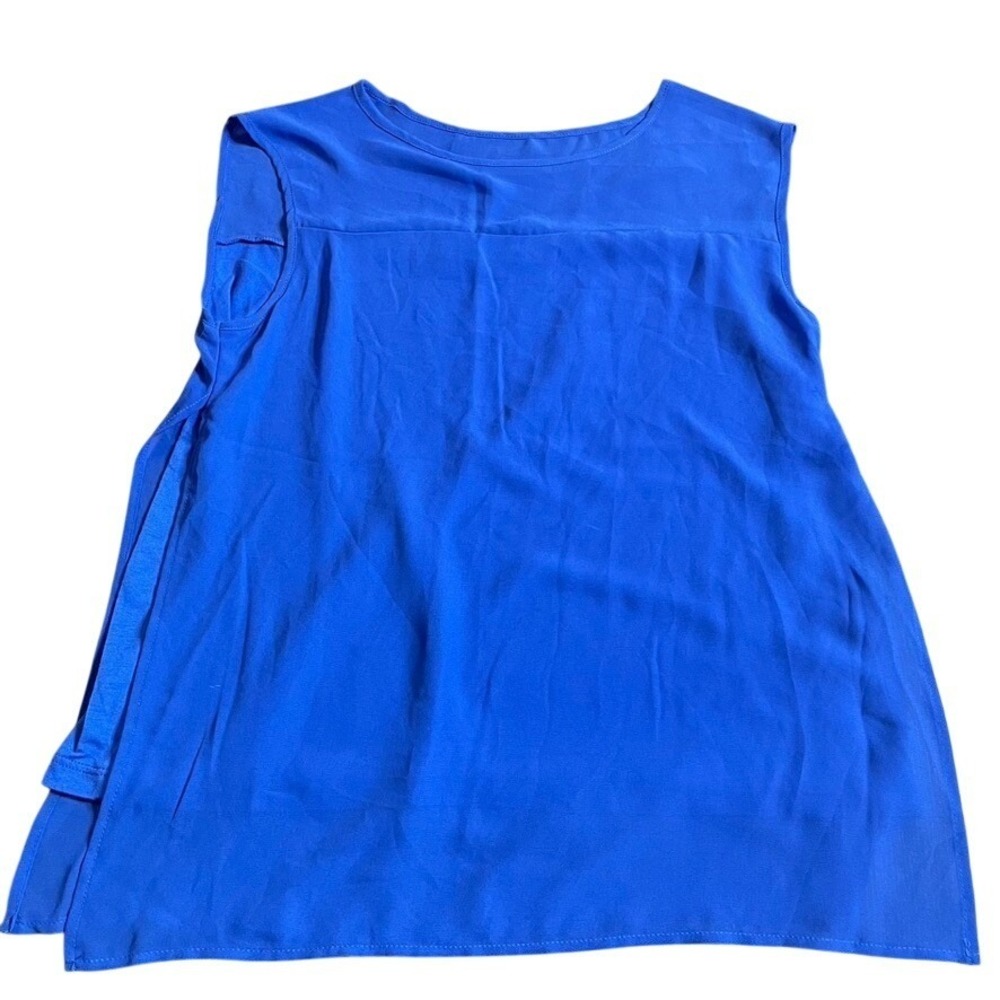 DKNYC Royal Blue Sleeveless High Neck Tunic Top Women's Size Small